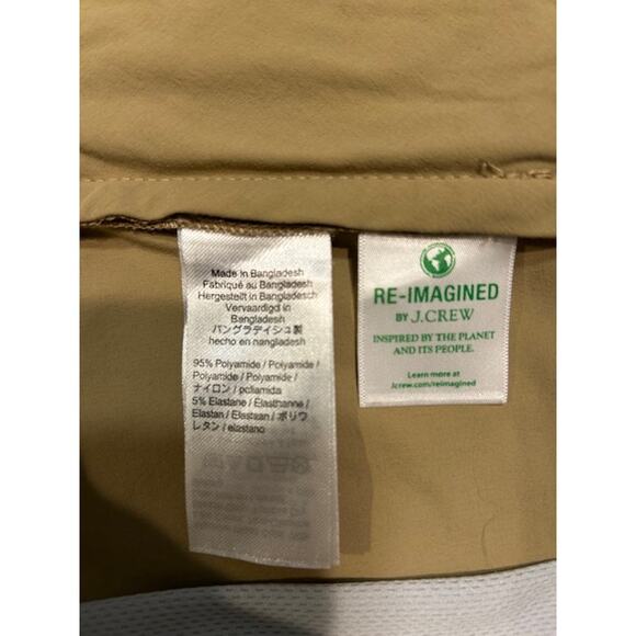 J. Crew Tan 9" Tech Shorts Stretch Performance Water Resistant Chino Golf Sz 38 - Picture 9 of 10